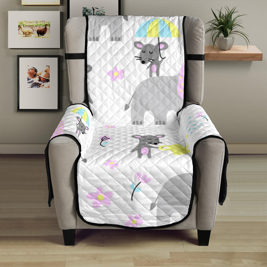 Cute elephant mouse pattern Chair Cover Protector