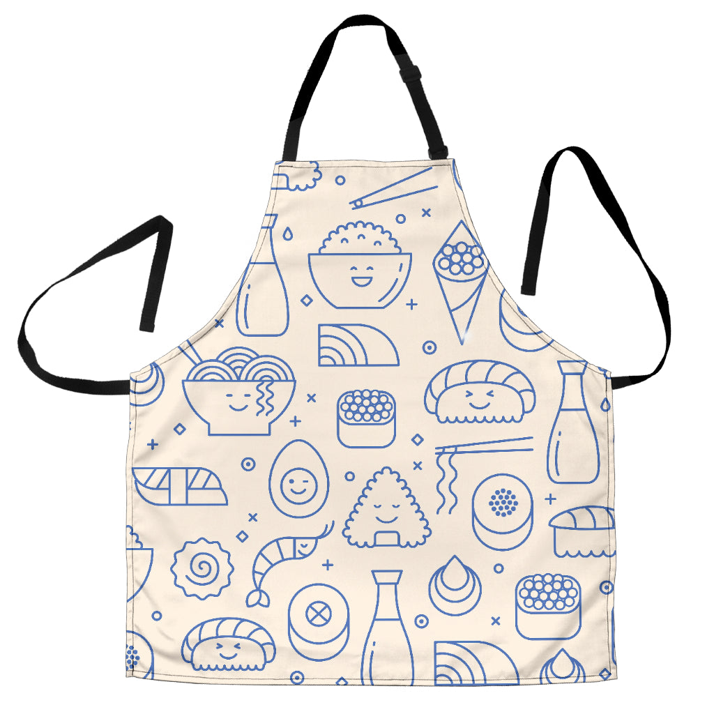 Cute Sushi Icon Pattern Adjustable Apron