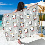 Cute Penguin Christmas Pattern Sarong