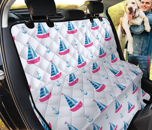 Sailboat Anchor Pattern Dog Car Seat Covers