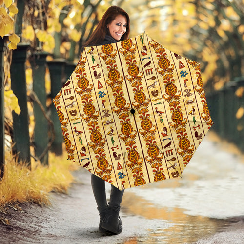 Egypt Hieroglyphics Pattern Print Design 04 Umbrella