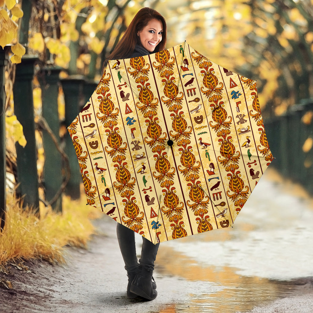 Egypt Hieroglyphics Pattern Print Design 04 Umbrella