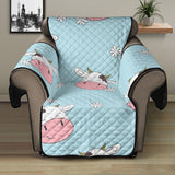 Cute cow flower pattern Recliner Cover Protector