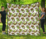 Coconut Pattern Print Design 04 Premium Quilt