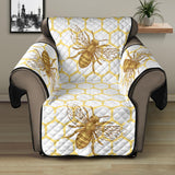 Bee honeycomb seamless design pattern Recliner Cover Protector