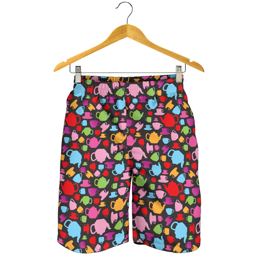 Tea pots Pattern Print Design 01 Men Shorts