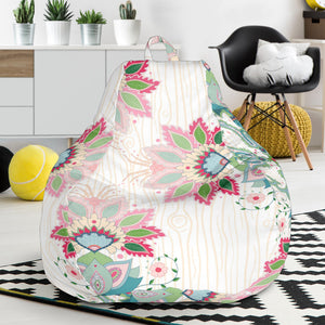 Square Floral Indian Flower Pattern Bean Bag Cover