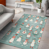 Cute Snowman Pattern Area Rug