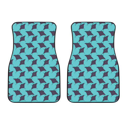 Stingray Pattern Print Design 02 Front Car Mats