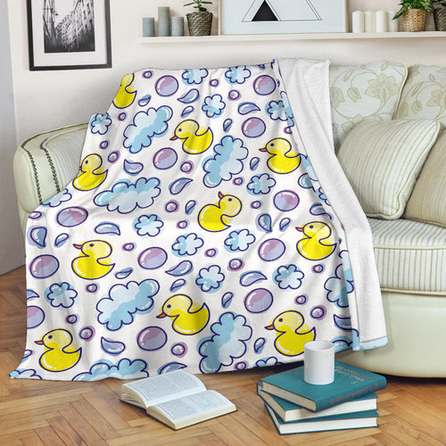 Duck Toy Pattern Print Design 01 Premium Blanket