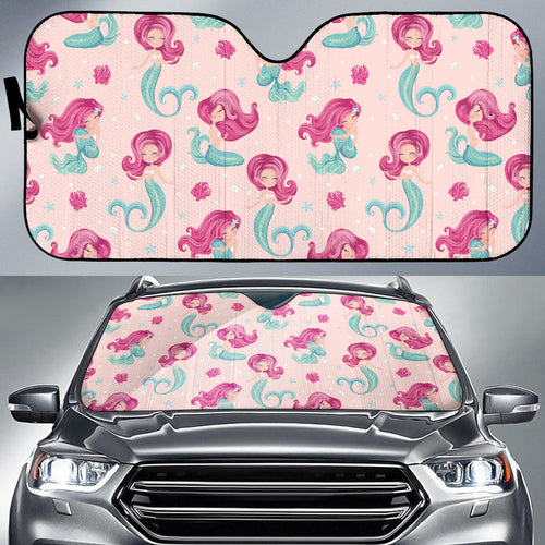 Cute Little Mermaid Pattern Car Sun Shade