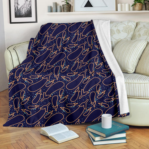 Eggplant Pattern Print Design 04 Premium Blanket