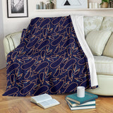 Eggplant Pattern Print Design 04 Premium Blanket