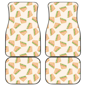 Sandwich Pattern Print Design 01 Front and Back Car Mats