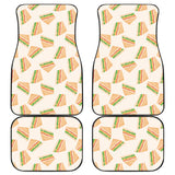 Sandwich Pattern Print Design 01 Front and Back Car Mats