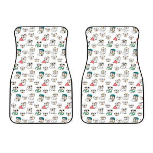 English Bulldog Pattern Print Design 03 Front Car Mats