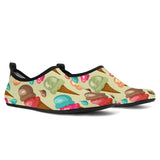 Colorful Ice Cream Pattern Aqua Shoes