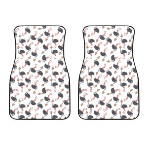 Ostrich Pattern Print Design 02 Front Car Mats