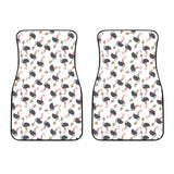 Ostrich Pattern Print Design 02 Front Car Mats
