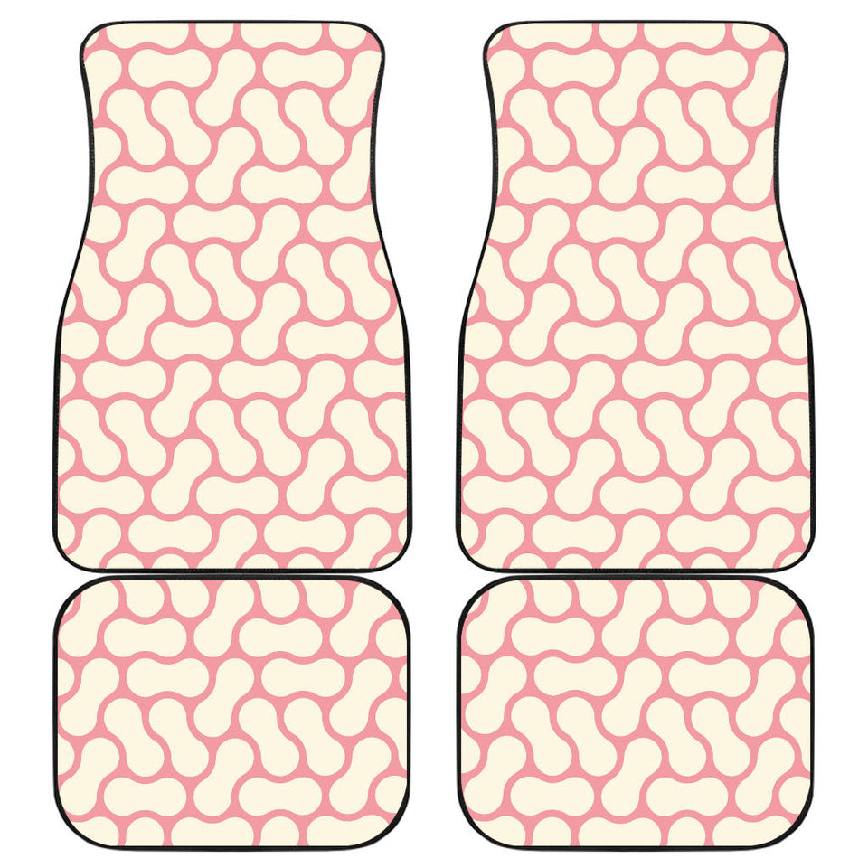 Peanuts Texture Pattern Front And Back Car Mats