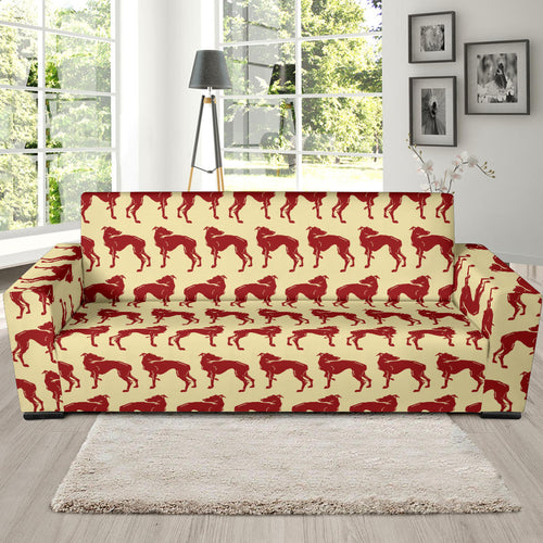 Greyhound Pattern Print Design 04 Sofa Slipcover