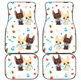 Cute Chihuahua Dog Pattern Front And Back Car Mats