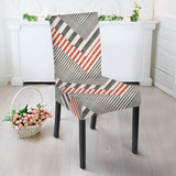 Zigzag Chevron Striped Pattern Dining Chair Slipcover