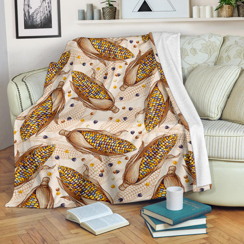 Corn Pattern Print Design 03 Premium Blanket