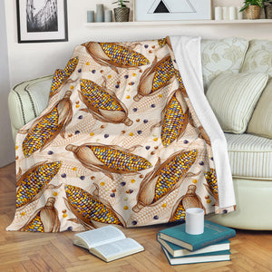 Corn Pattern Print Design 03 Premium Blanket