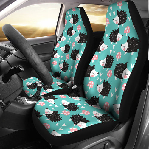 Hedgehog Pattern Print Design 03 Universal Fit Car Seat Covers