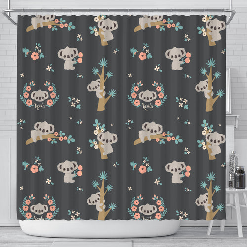 Cute Koala Pattern Shower Curtain Fulfilled In US