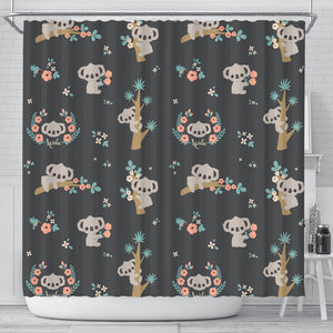 Cute Koala Pattern Shower Curtain Fulfilled In US