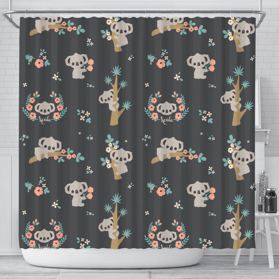 Cute Koala Pattern Shower Curtain Fulfilled In US