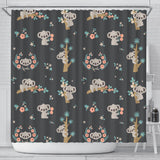 Cute Koala Pattern Shower Curtain Fulfilled In US