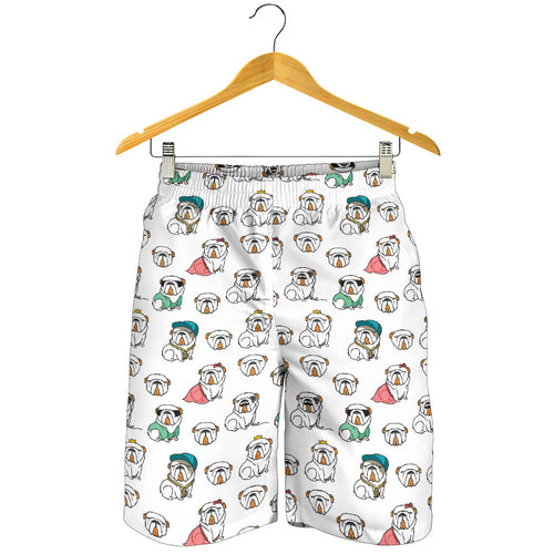 English Bulldog Pattern Print Design 03 Men Shorts