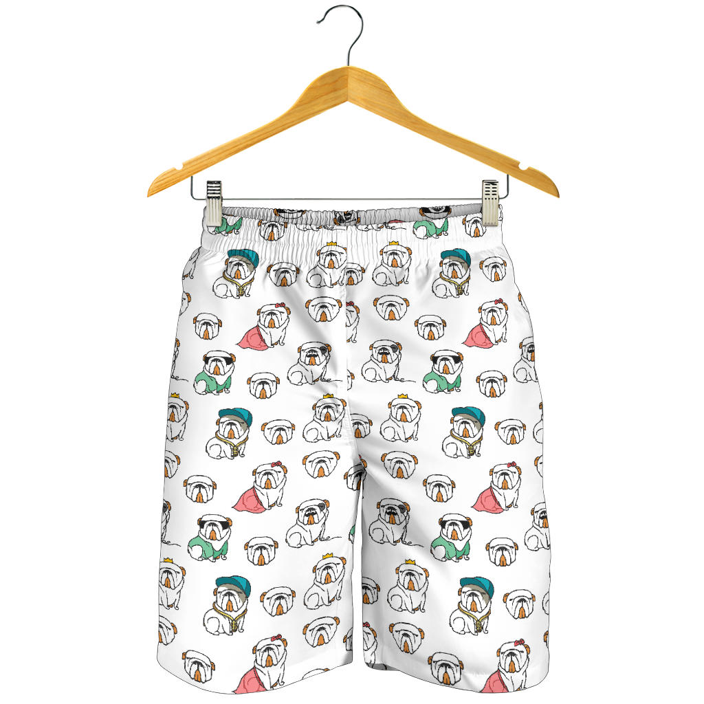 English Bulldog Pattern Print Design 03 Men Shorts