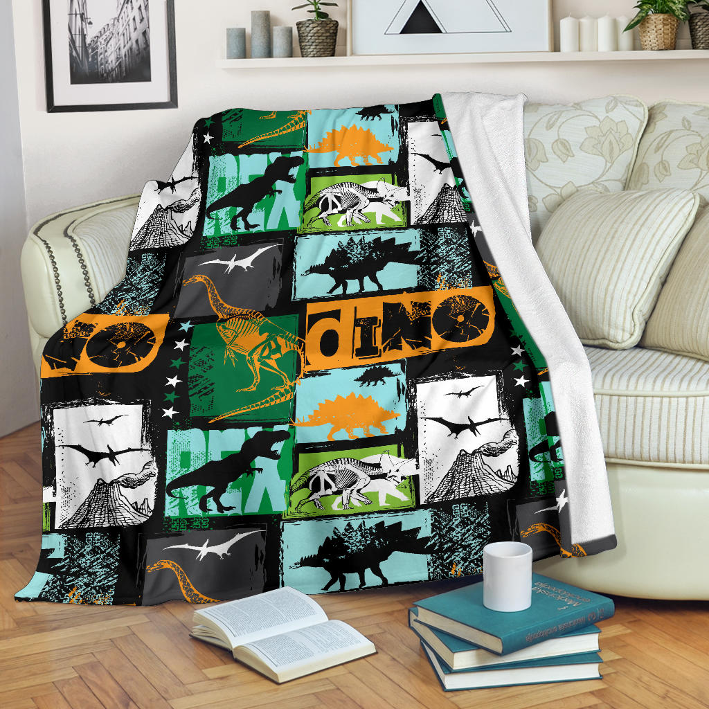 Dinosaurs Print Pattern Premium Blanket