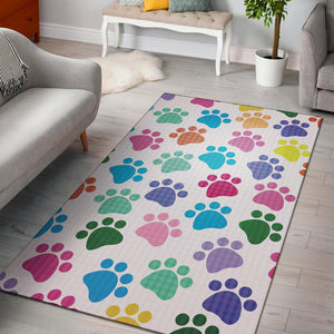 Dog Paws Pattern Print Design 01 Area Rug