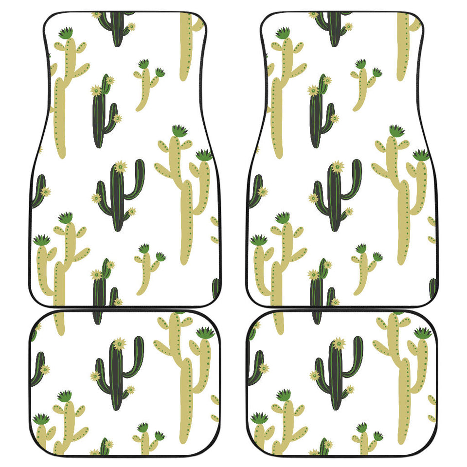Cute Cactus Pattern Front And Back Car Mats