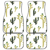 Cute Cactus Pattern Front And Back Car Mats