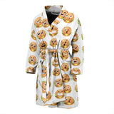 Hamburger Pattern Print Design 04 Men's Bathrobe