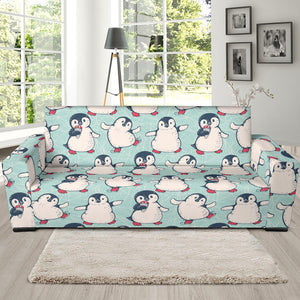 Cute Penguin Pattern Sofa Slipcover