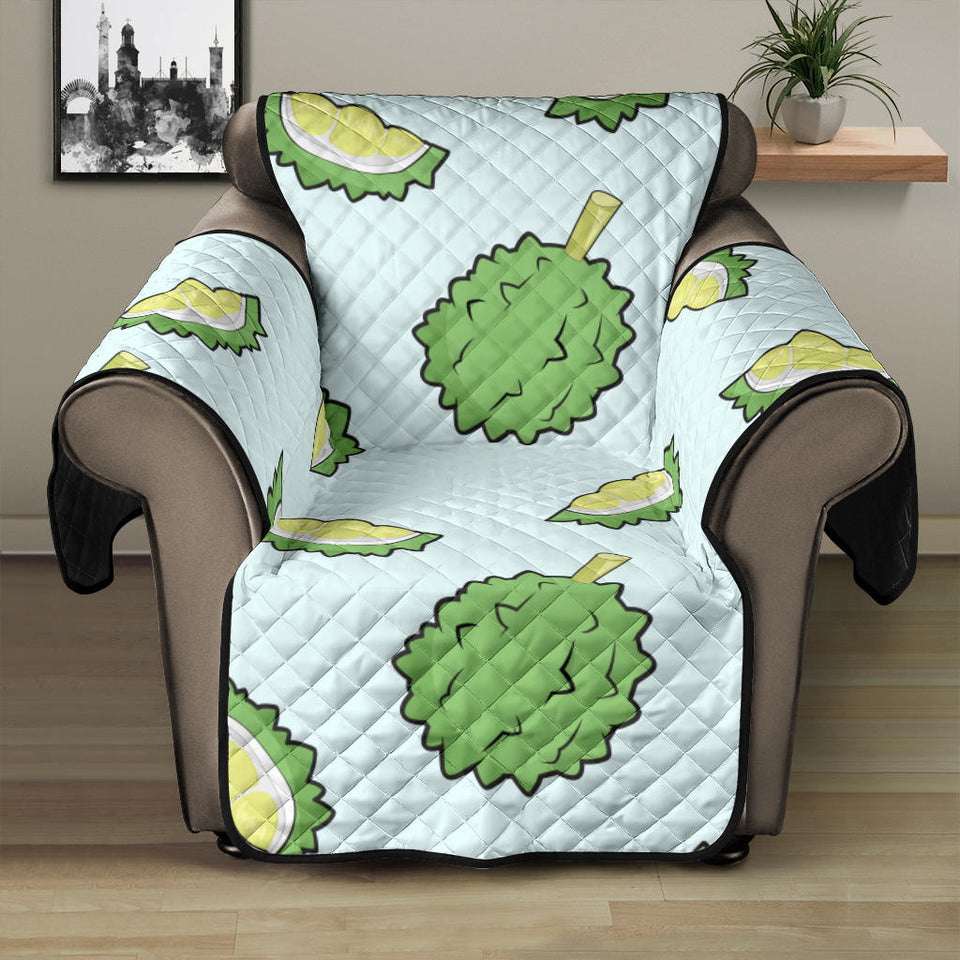 Durian pattern blue background Recliner Cover Protector