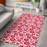 Lips Pattern Print Design 01 Area Rug