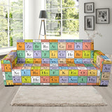 Chemistry Periodic Table Pattern Print Design 01 Sofa Slipcover