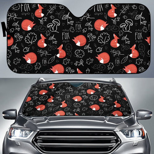 Fox Sleeping Fox Pattern Car Sun Shade