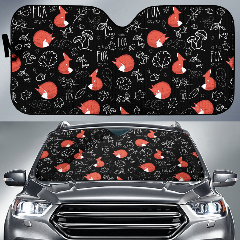 Fox Sleeping Fox Pattern Car Sun Shade