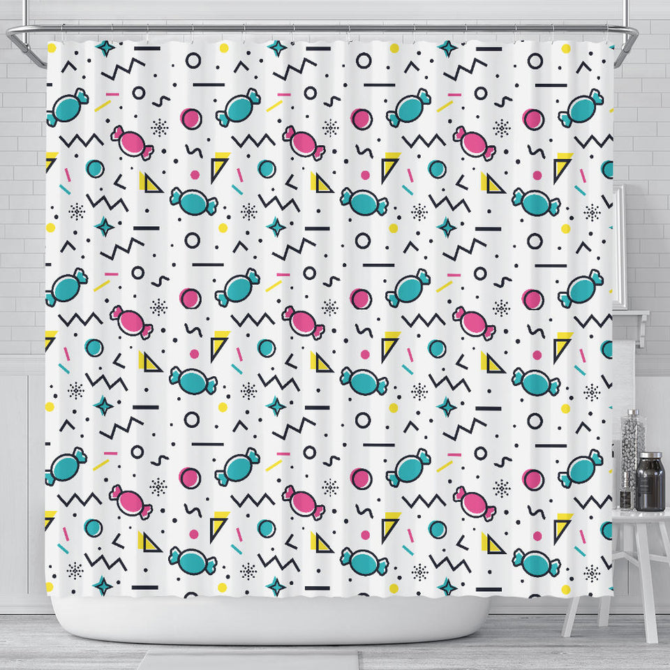 Candy Design Pattern Shower Curtain Fulfilled In US