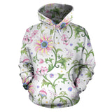 Beautiful Pink Lotus Waterlily Leaves Pattern Men Women Pullover Hoodie