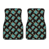 Sea Turtle Blue Stone Pattern Front Car Mats